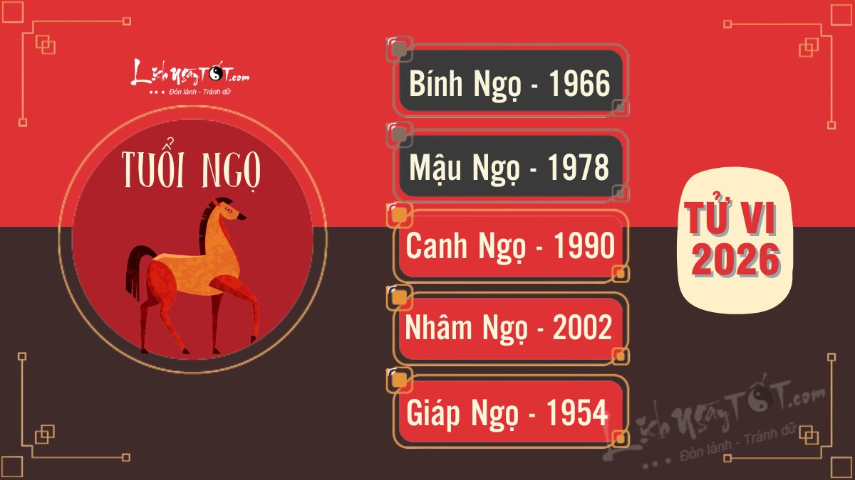 Tu vi 2026 tuoi Ngo chi tiet