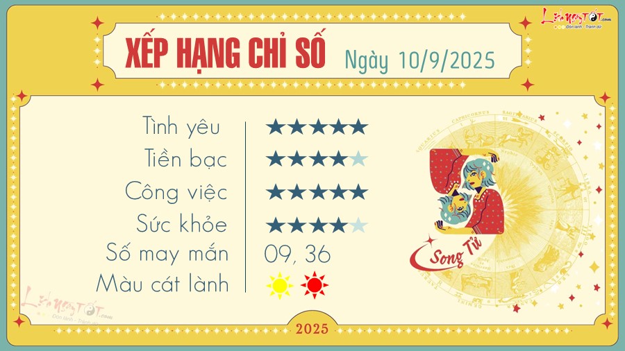 tu vi hang ngay 10 9 2025 - Song Tu