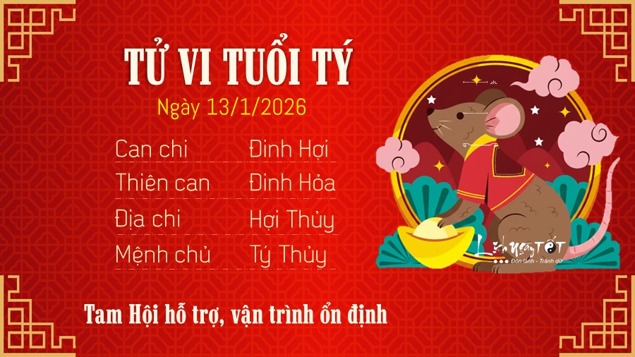 1 Tu vi hang ngay 13-1-2026 - Ty