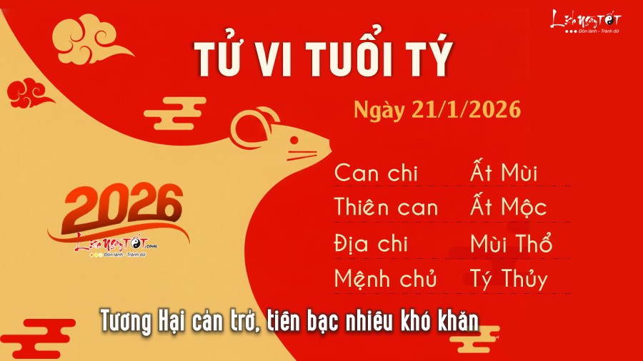 Tu vi hang ngay 21/1/2026 - Ty