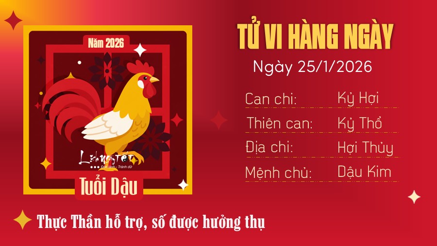 Tu vi hang ngay 25/1/2026 cua Dau