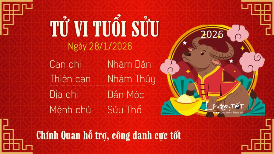 Tu vi hang ngay 28/1/2026 cua Suu