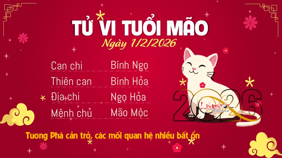 Tu vi hang ngay 1/2/2026 - Mao