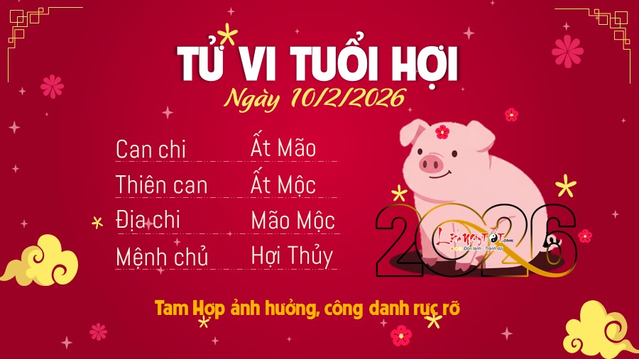Tu vi hang ngay 10/2/2026 tuoi Hoi