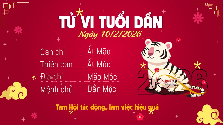 Tu vi hang ngay 10/2/2026 tuoi Dan