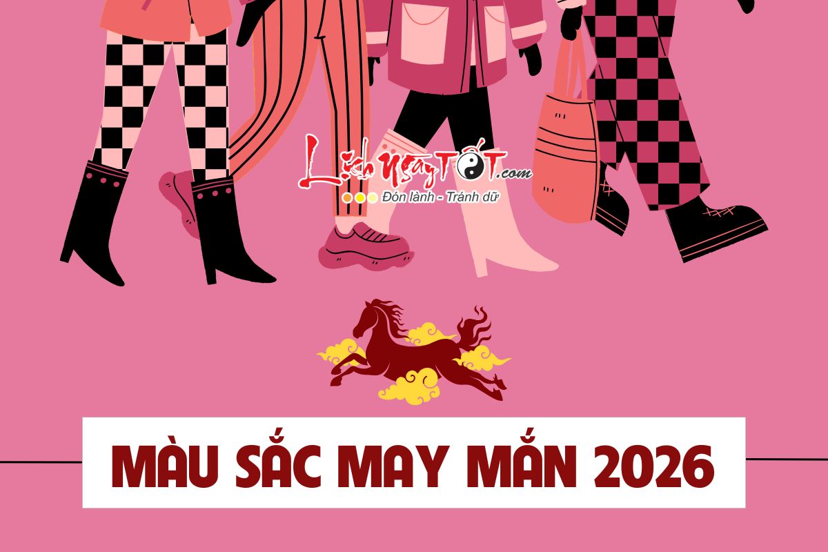 Màu sắc may mắn của 12 con giáp năm 2026 Mau sac may man cua 12 con giap nam 2026