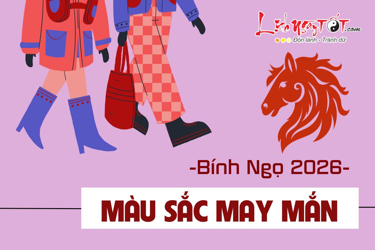 Tìm màu sắc may mắn của 12 con giáp năm 2026 Tim mau sac may man cua 12 con giap nam 2026
