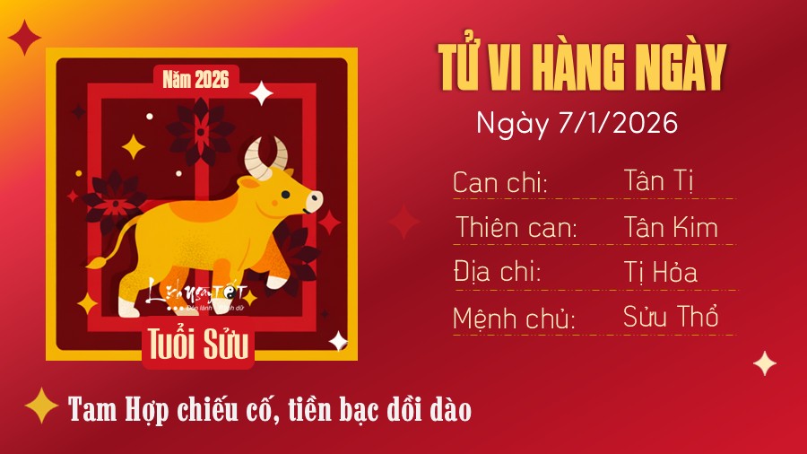 Tu vi hang ngay 7/1/2026 - Suu