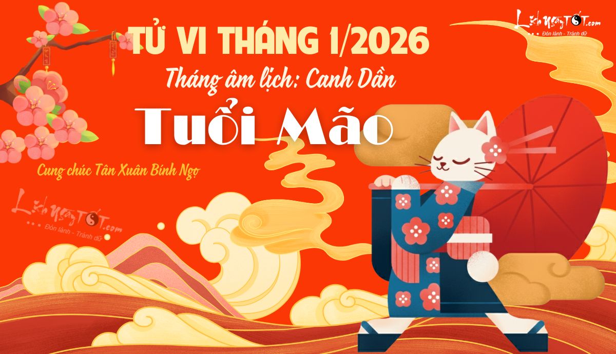 Tử vi tháng 1/2026 của 12 con giáp âm lịch - Tuổi Mão Tu vi thang 1/2026 cua 12 con giap am lich - Tuoi Mao