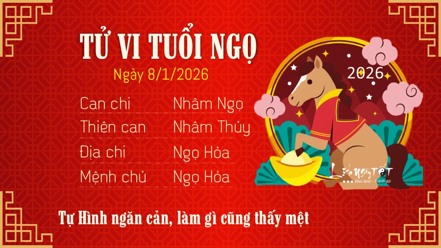 Tu vi hang ngay 8/1/2026 - Ngo