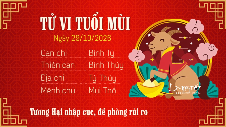 8 Tu vi hang ngay 29-10-2026 - Mui