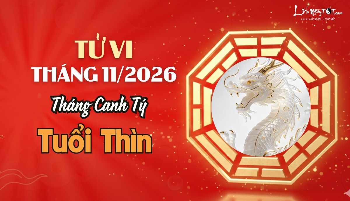Tử vi tháng 11/2026 tuổi Thìn âm lịch Tu vi thang 11/2026 tuoi Thin am lich