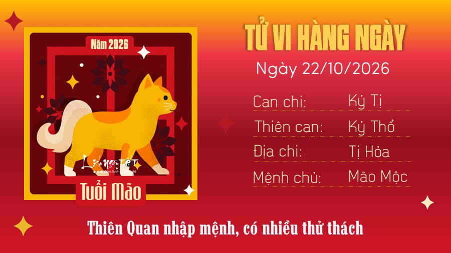 4 Tu vi hang ngay 22-10-2026 - Mao