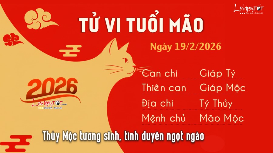Tu vi hang ngay 19/2/2026 - Mao