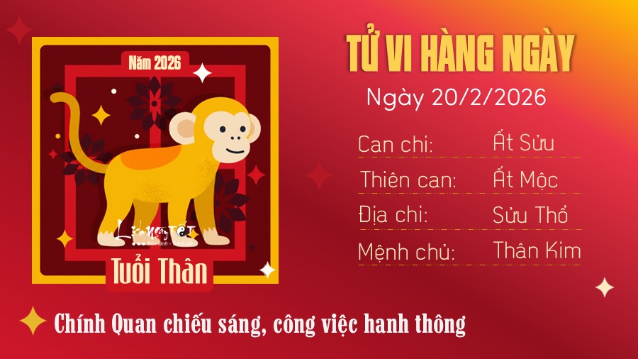 Tu vi hang ngay 20/2/2026 - Than