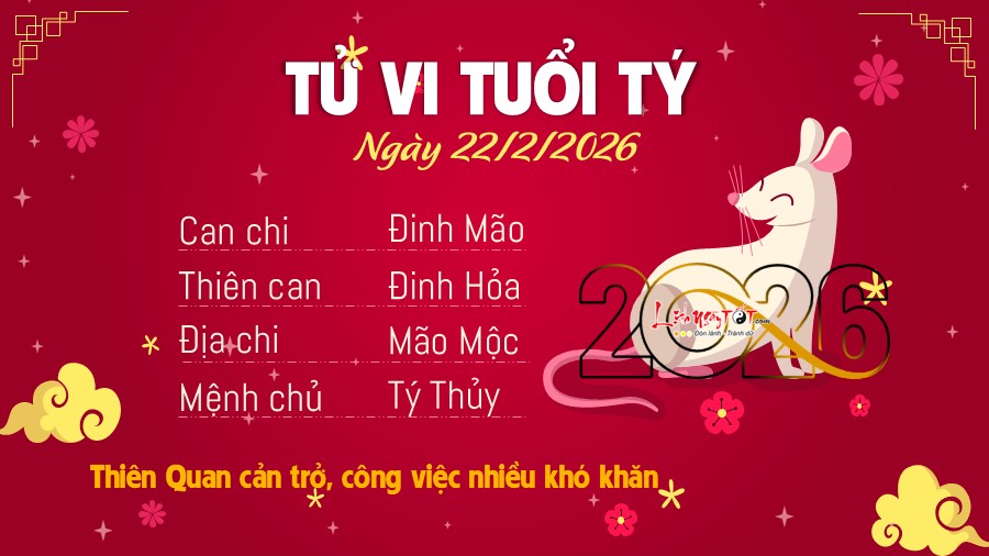 Tu vi hang ngay 22/2/2026 - Ty