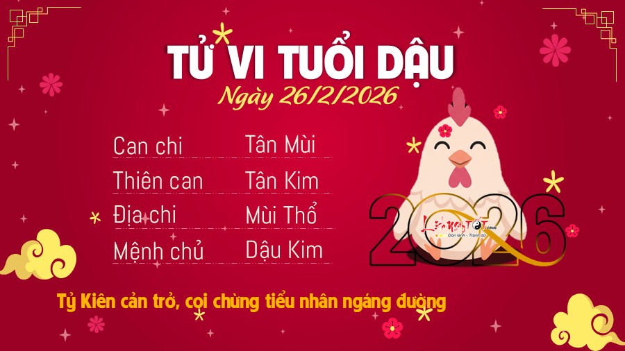 Tu vi hang ngay 26/2/2026 cua Dau