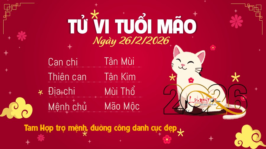 Tu vi hang ngay 26/2/2026 cua Mao