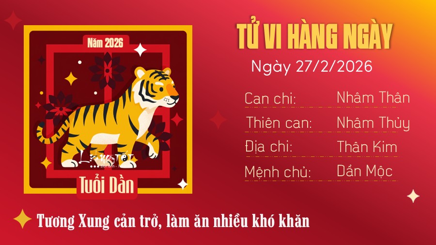 Tu vi hang ngay 27/2/2026 - Dan