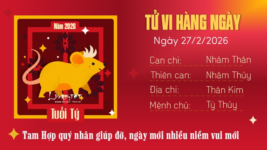Tu vi hang ngay 27/2/2026 - Ty