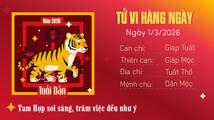 Tu vi hang ngay 1/3/2026 - Dan