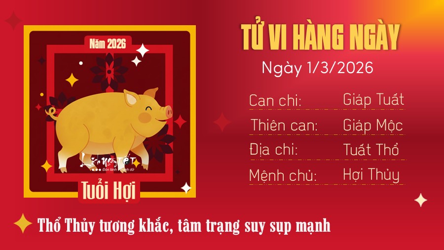 Tu vi hang ngay 1/3/2026 - Hoi