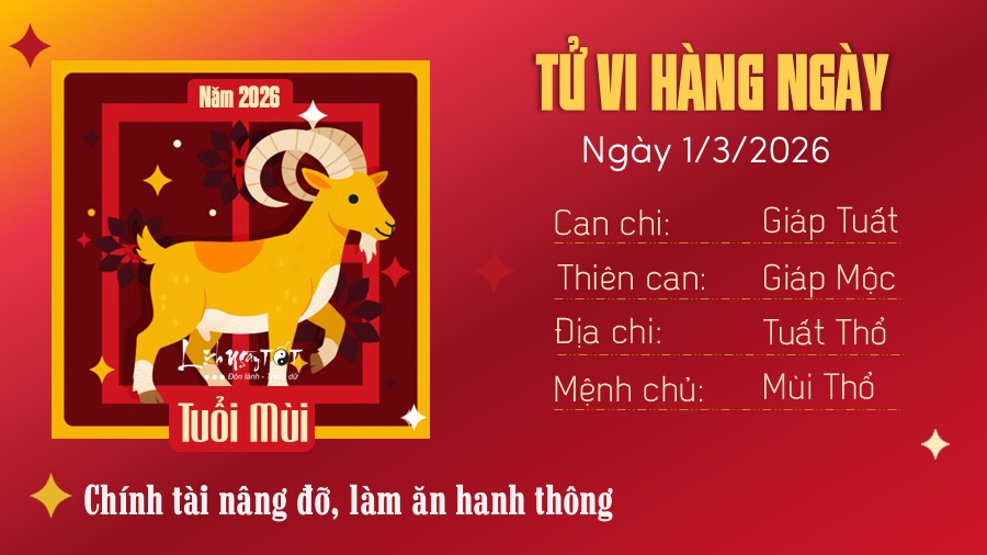 Tu vi hang ngay 1/3/2026 - Mui