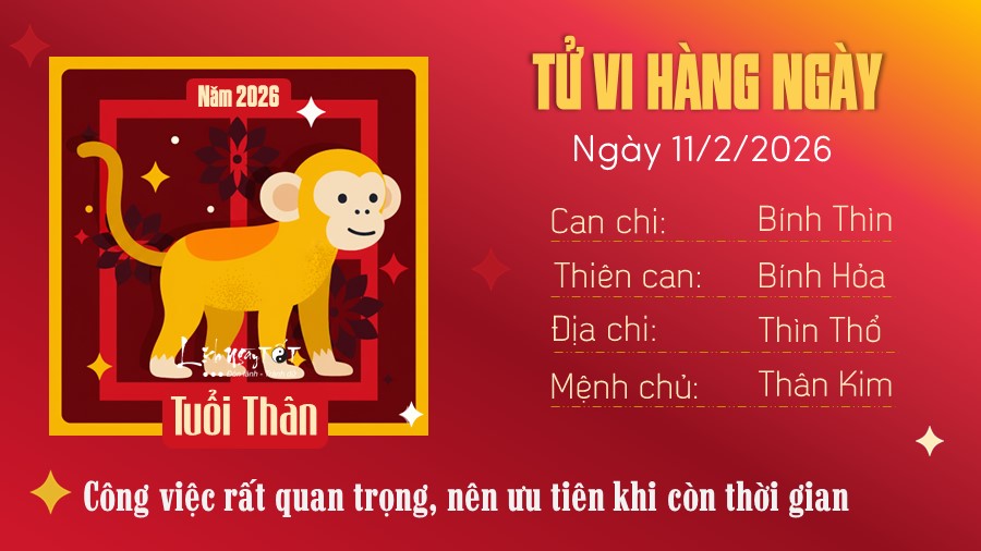 Tu vi hang ngay 11/2/2026 - Than