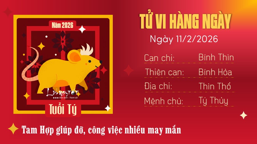 Tu vi hang ngay 11/2/2026 - Ty