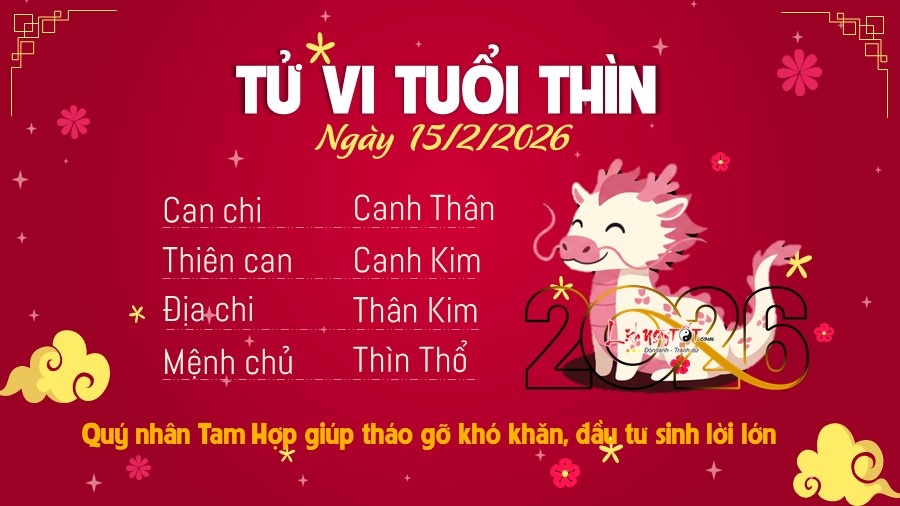 Tu vi hang ngay 15/2/2026 cua Thin