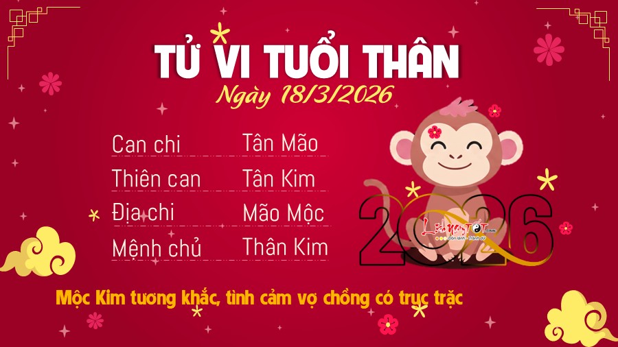 Tu vi hang ngay 18/3/2026 - Than