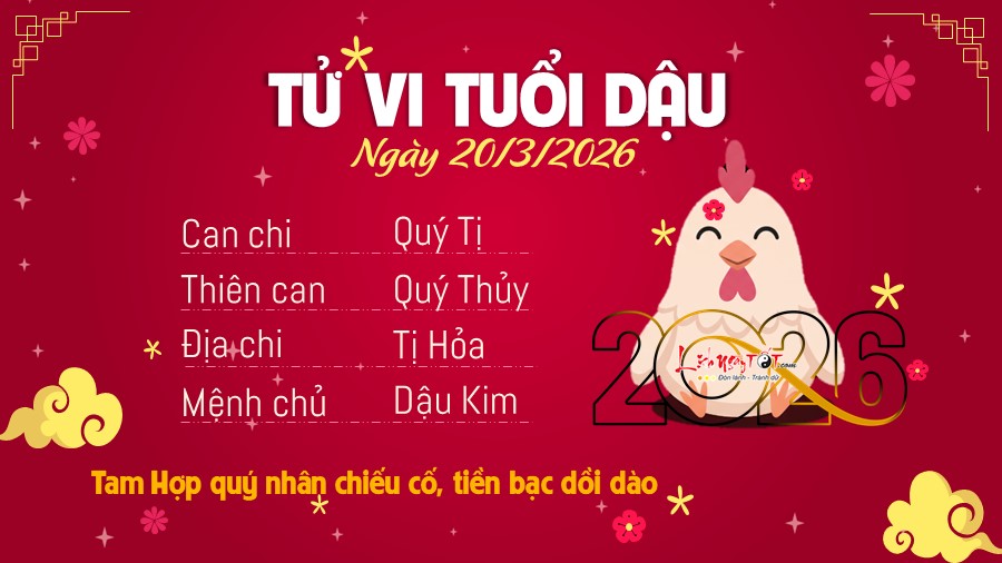 Tu vi hang ngay 20/3/2026 cua Dau