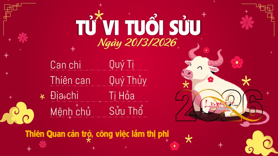 Tu vi hang ngay 20/3/2026 cua Suu