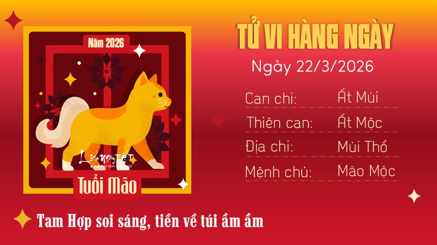 Tu vi hang ngay 22/3/2026 cua Mao