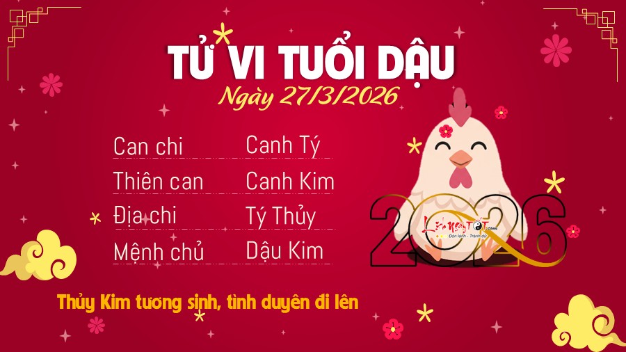 Tu vi hang ngay 27/3/2026 - Dau