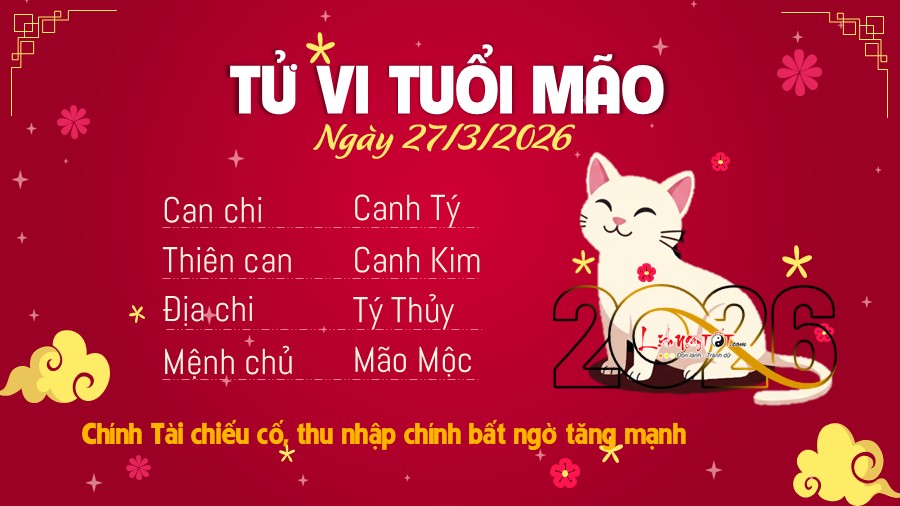 Tu vi hang ngay 27/3/2026 - Mao