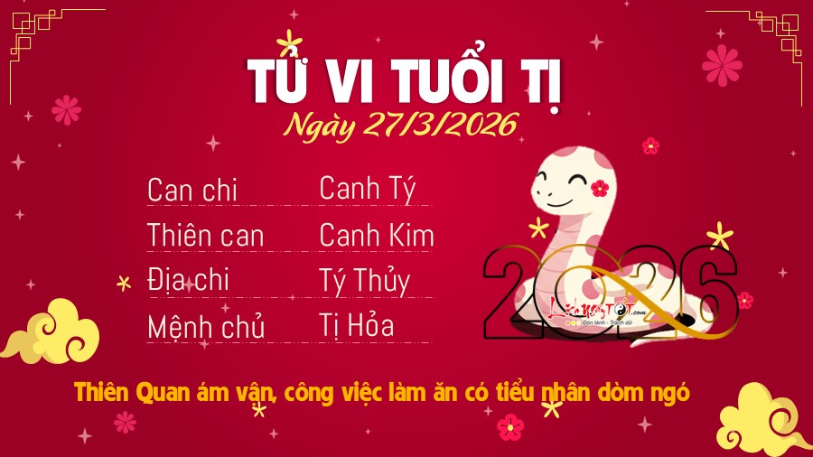 Tu vi hang ngay 27/3/2026 - Ti