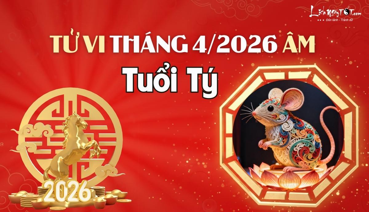 Tu vi thang 4/2026 tuoi Ty am lich