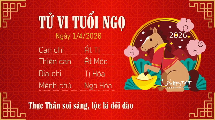 Tu vi hang ngay 1/4/2026 cua Ngo