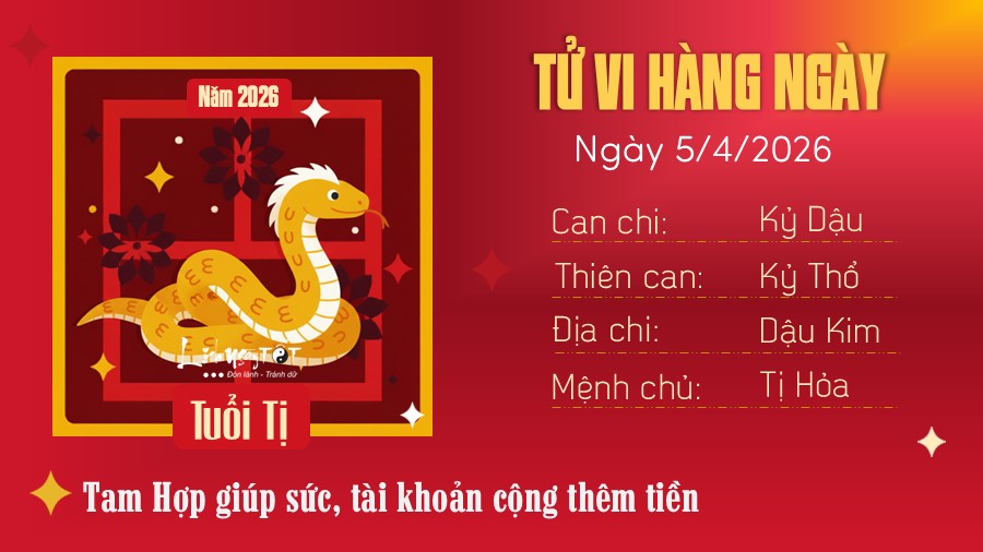 Tu vi hang ngay 5/4/2026 - Ti