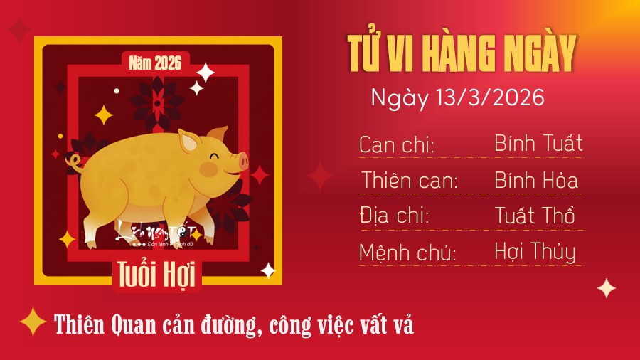 Tu vi hang ngay 13/3/2026 - Hoi