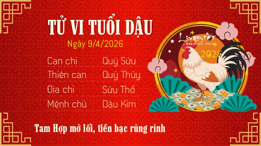 Tu vi hang ngay 9/4/2026 cua Dau