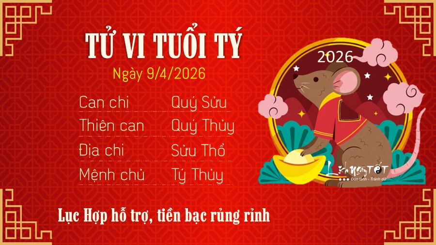 Tu vi hang ngay 9/4/2026 cua Ty