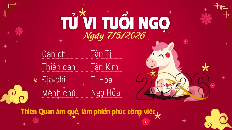 Tu vi hang ngay 7/5/2026 cua Ngo
