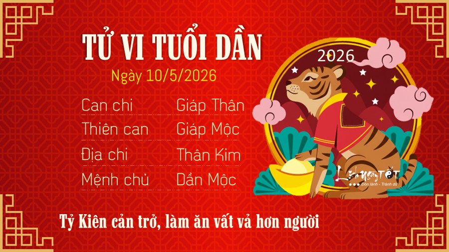 Tu vi hang ngay 10/5/2026 - Dan