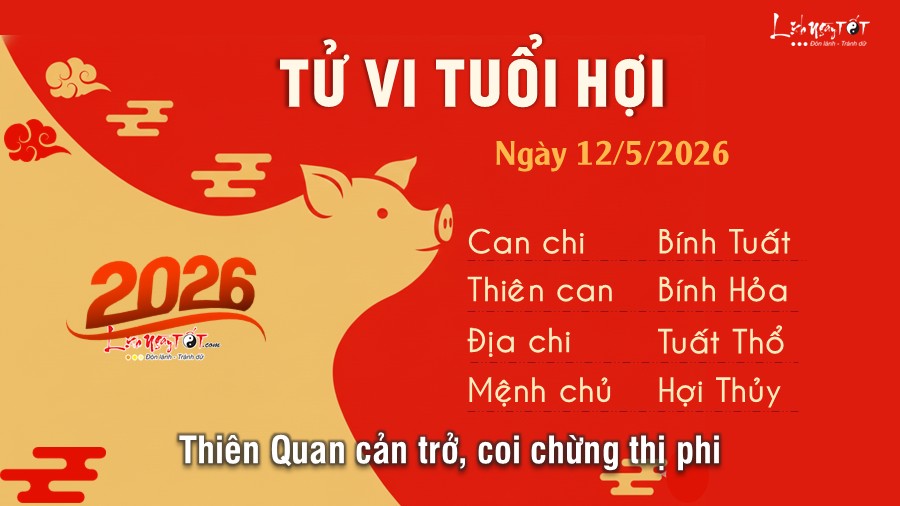 Tu vi hang ngay 12/5/2026 tuoi Hoi