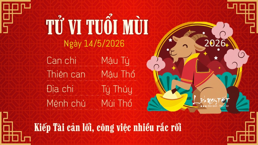 Tu vi hang ngay 14/5/2026 cua Mui