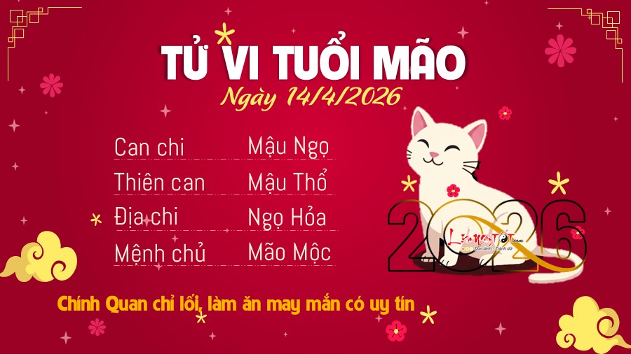 Tu vi hang ngay 14/4/2026 tuoi Mao