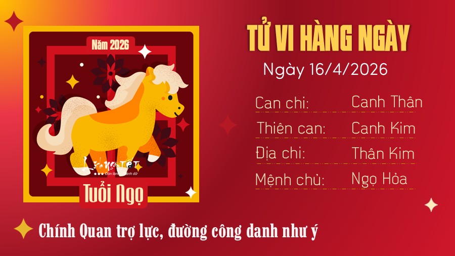 Tu vi hang ngay 16/4/2026 - Ngo