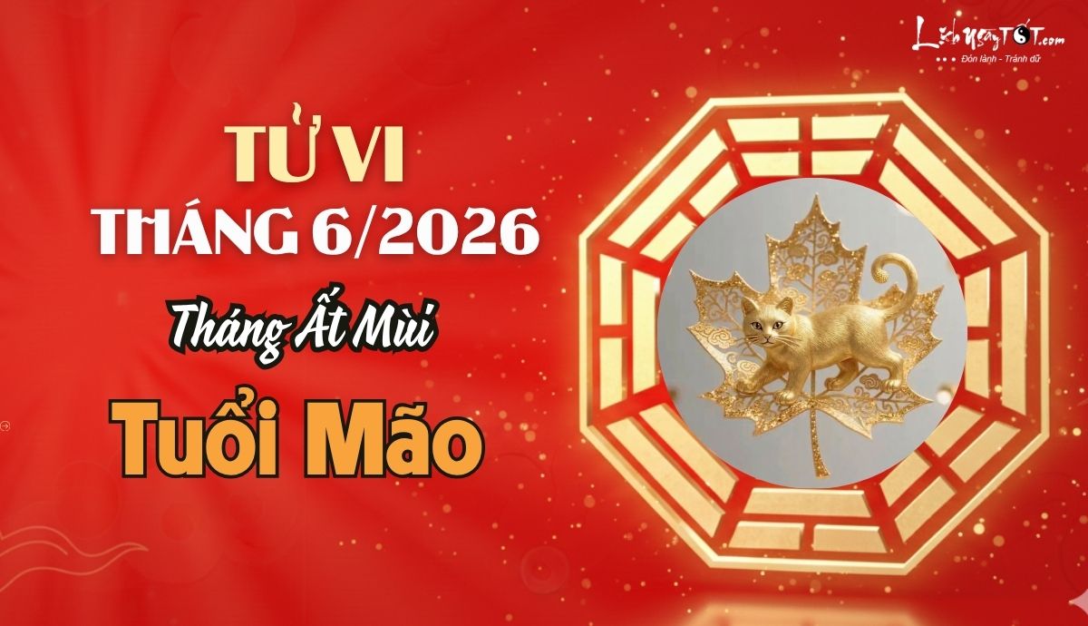 Tử vi tháng 6/2026 tuổi Mão âm lịch Tu vi thang 6/2026 tuoi Mao am lich